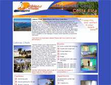Tablet Screenshot of cabinaschaleplayasdelcoco.com